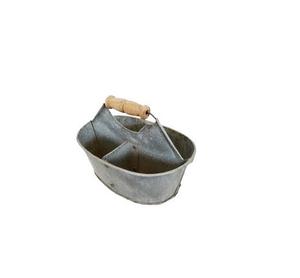 Seau à charbon galvanisé artisanal avec corps en métal durable et finition rustique pour décor de cheminée d'inspiration antique - Product Image 2