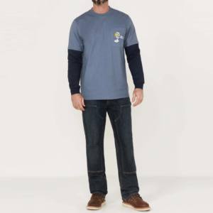 Equipada Crew Fitness cuello redondeado Sporting manga larga doble capa Slim Fit camiseta masculina camiseta para hombres - Product Image 3