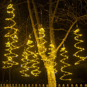Esterno LED RGB festone colorato meteorite appeso X'mas filo di albero luce a sospensione per festa di festa di nozze paesaggio di natale - Product Image 3