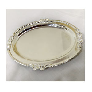 งานเลี้ยงวันเกิดแสดงอาหารถาดเสิร์ฟโรงแรมและอุปกรณ์งานปาร์ตี้ถาดเสิร์ฟอลูมิเนียมดีไซน์ไม่ซ้ําใครที่มีรูปร่างทรงกลม - Product Image 3