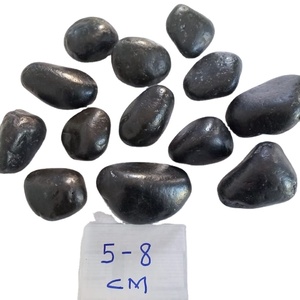 Moderno Super Jet Black Alto Brillo Material de piedra natural pulida Fuente exterior Adoquines y guijarros decorativos - Product Image 2