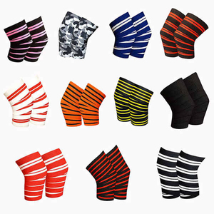 Wholesale Factory Oem Weightlifting <b>Knee</b> Wraps Straps For <b>Squats</b> Cross Training Custom Logo Heavy Duty Powerlifting <b>Knee</b> Wraps - Product Image 1