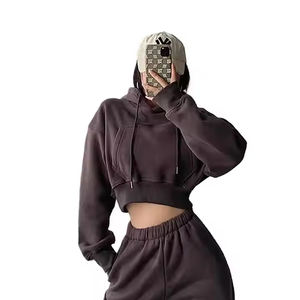 ชุดวอร์มผู้หญิงผ้าคอตตอนผ้าฟลีซชุดวอร์มสวมใส่สบายสำหรับฤดูหนาว - Product Image 3