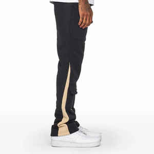 Pantalón de hombre teñido liso antiarrugas logotipo personalizado impreso Casual secado rápido deportes hombres Flare Casual pantalón Regular Fit - Product Image 4