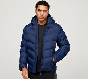 Nueva Chaqueta Casual Azul con Capucha, Chaqueta Abrigada Ligera para Hombre y Mujer, Hecha en Pakistán - Product Image 5