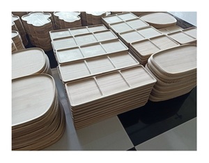 Plateau en bois pour gâteaux et bonbons Un beau design sans danger pour les aliments ajoute une touche à votre cadeau de Noël - Product Image 2