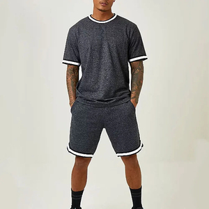 Camiseta de Manga Corta de Algodón Extra Grande para Hombre, Color Puro - Product Image 5