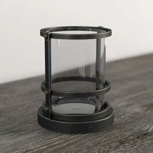 Porte-bougie décoratif en métal noir, élégant, pour intérieur et extérieur, pour bougies chauffe-plat, décoration pour maison, hôtel, bureau, mariage, fête. - Product Image 1