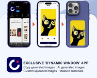 Étui de téléphone portable intelligent NFC de luxe 16/15/14/13 Pro Max Plus Écran E-Ink quadricolore Personnalisable Motif DIY Étui antichoc