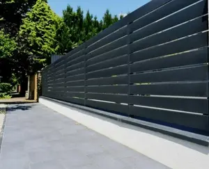 Preço da porta do sistema de cerca de alumínio painel decorativo para jardim piscina painéis de cerca de ripas ao ar livre