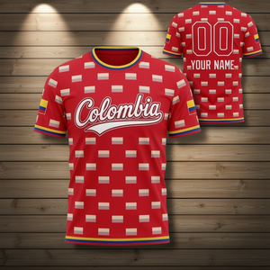 Set Maglia da Calcio Unisex Colombia WC 2023 con Motivo Bandiera, Regalo per Tifosi in Diverse Taglie - Product Image 3