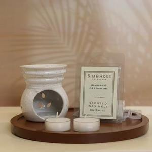 Brûleur d'arôme en céramique minimaliste durable et écologique de qualité en gros pour le parfum naturel de la maison - Product Image 1