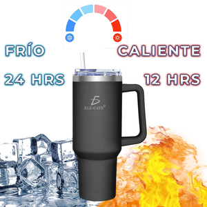 Tazza Termica in Acciaio Inox da 1200ml con Manico, Include Cannuccia e Coperchio, Thermos da Viaggio - Product Image 2