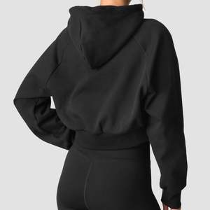 Sweat-shirt à capuche court pour femme, personnalisé, décontracté, surdimensionné, à capuche, pour femme, vente en gros OEM - Product Image 4
