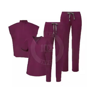 Conjunto de traje de fregado de alta calidad para personal médico con tela resistente a la decoloración y costuras ordenadas - Product Image 6