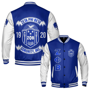 Último Diseño de Sudadera Casual de Primavera para Hermandad Zeta Phi Beta, con Frente Recubierto, Tejido con Serigrafía, 100% Lana, Parte Inferior a Rayas con Botones - Product Image 6