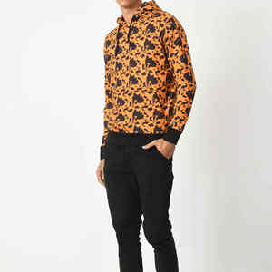 Sweat-shirts à capuche zippés pour hommes de haute qualité, meilleur design, 100% coton, impression gonflée d'automne, lavable, surdimensionné - Product Image 1