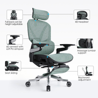 Chaise en maille haut de gamme moderne avec design ergonomique, fonction de massage, accoudoirs réglables - Pour le bureau, la chambre à coucher, le salon