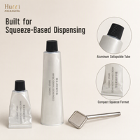Tube d'emballage en aluminium pliable écologique personnalisé pour pommade et dentifrice avec presse-tube à dentifrice