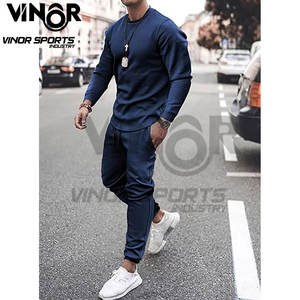 Cozy Winter Unisex Chándal Personalizable Fleece Terry Sudaderas Jogger Set Cálido Cómodo Ropa de talla grande para hombres - Product Image 3
