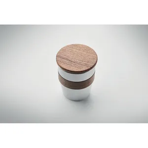 Gobelet isotherme durable en acier inoxydable 350 ml avec revêtement en verre noyer pour merchandising - Product Image 1