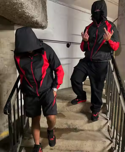 เสื้อกันลมชุดสั้นสองชิ้นเสื้อกันลมชุดวอร์มไนลอนน้ำหนักเบา - Product Image 2