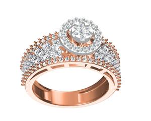 Bague élégante pour femme en 14K/18K jaune rose blanc plaqué or diamant de laboratoire bijoux fins pour mariage anniversaire de mariée - Product Image 1