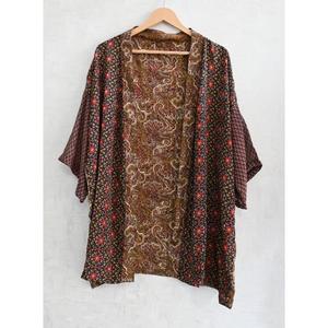 Bata Kimono de Seda con Estampado Indio para Mujer, Talla Grande, Informal, Transpirable, Hasta la Rodilla, Camisón Corto de Otoño, Ropa de Estar Suave - Product Image 1