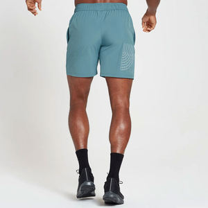 Pantalones cortos de gimnasio para hombre con cintura elástica con cordón, pantalones cortos de gimnasio de tela duradera para uso en gimnasio y deportes al aire libre - Product Image 2