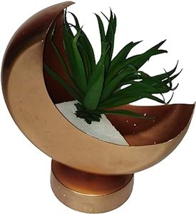 กระถางต้นไม้เคลือบทองรูปทรงเรียบง่ายกระถางต้นไม้โลหะใหม่สำหรับตกแต่งสวนเคลือบทอง - Product Image 6