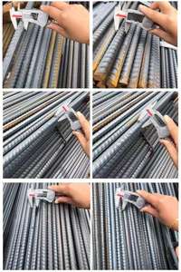 Baja Tulangan Berkualitas Tinggi 10mm 12mm Hrb400 Hrb500 Batang Baja Berulir untuk Konstruksi  Tulangan Baja - Product Image 2