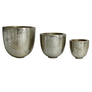 Macetas de Metal con cepillo dorado de alta calidad, jarrón con estampado personalizado, jarrones de suelo, diseño moderno, superventas, decoración de jardín de lujo para el hogar - Product Image 5