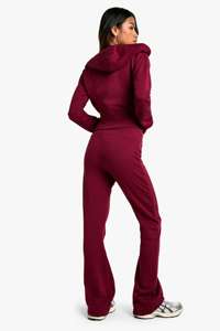 Femmes décontracté deux pièces sweat ensemble fermeture éclair à capuche haut court sweat taille haute pantalon Joggers costume tenues survêtement - Product Image 3