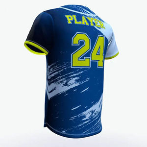 Camiseta de Béisbol de Poliéster de Alta Calidad para Hombre, Talla Grande, Secado Rápido, Transpirable, Antibacteriana, Diseño a Rayas con Color Personalizado - Product Image 5
