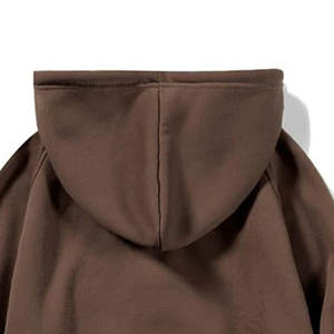 New Style Full <b>Sleeves</b> Comfortable Streetwear Men's <b>Hoodies</b> Good Quality <b>Short</b> <b>Sleeves</b> Solid Brown Drop Shoulder Men's Hoodie - Product Image 5