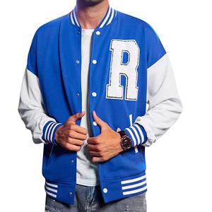 แจ็กเก็ตเบสบอลแขนยาวสำหรับผู้ชายพิมพ์โลโก้แบบกำหนดเอง - Product Image 1
