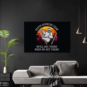 Madeleine Sloth Running Team Canvas <b>Poster</b> for Wall Decor - Product Image 4