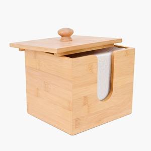 กล่องทิชชู่ไม้ไผ่ทรงสี่เหลี่ยมเปิดฝากล่องทิชชู่ทำด้วยมือเป็นมิตรกับสิ่งแวดล้อมของตกแต่งบ้านและโต๊ะจากเวียดนาม - Product Image 1