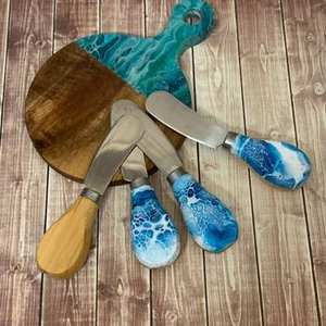 Épandeur de fromage pour la maison et la cuisine avec manche en marbre Argenterie Couverts et couverts Ustensiles de cuisine de haute qualité Essentiels - Product Image 2