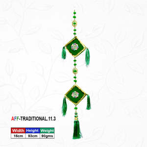 Tapiz Artesanal Tradicional con Patrón Floral, Borlas y Espejos para Decoración del Hogar y Hoteles - Product Image 1
