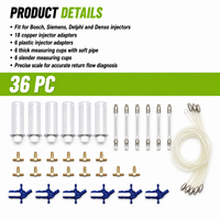 Kit de Prueba de Fugas de Retorno de Inyectores Diésel, Probador de Inyección de Combustible Common Rail para Bosch Siemens Delphi Denso, Herramienta de Medición