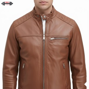 Customized <b>Men's</b> Winter Waterproof Windproof Cow Skin Windbreaker <b>Jacket</b> High Quality Zipper Closure Breathable Design Plus Size - Product Image 4