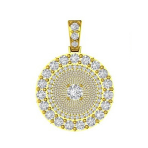 Colgante de Lujo para Hombre con Moissanita de 25 Quilates, Chapado en Rodio con Acabado en Oro Amarillo, Estilo Hip Hop, Medallón de Diamantes para Regalo de Fiesta - Product Image 5