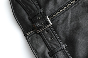 Veste en cuir de veau naturel pour homme, veste moto décontractée, manches épaisses pour l'hiver, taille plus, saison d'automne, fermeture éclair, peau de crocodile - Product Image 4