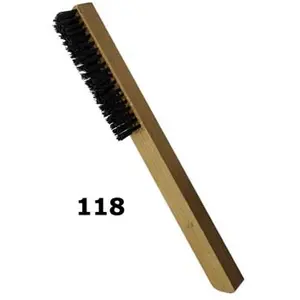 Cepillo de producto de alta calidad, nailon (duro) de 4 filas con mango de madera para herramientas de accesorios de joyería