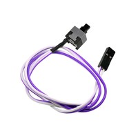 Cable de Encendido para PC ATX, Cable de Botón de Encendido/Apagado para Computadora con Malla de Protección y Revestimiento de PVC para Pruebas y Reparación de Placas Base OEM