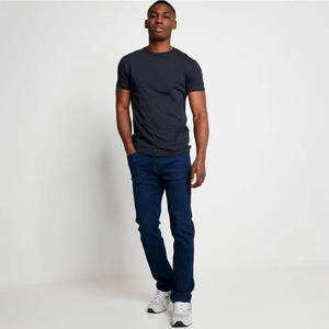 Camiseta Deportiva para Hombre, 100% Algodón, Tejido de Punto, Color Sólido, Manga Corta, Cuello Redondo, Transpirable, Informal - Product Image 5