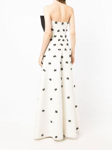 ชุดราตรีทรงเอไลน์สำหรับสตรีชุดราตรีแขนยาวไม่มีสายคาดเอวแต่งลายปักสำหรับงานปาร์ตี้ของผู้หญิง - Product Image 4