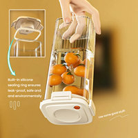 Boîte de conservation sous vide, pot hermétique, boîte alimentaire à pompe à pression, boîte de rangement en plastique transparente empilable multifonctionnelle
