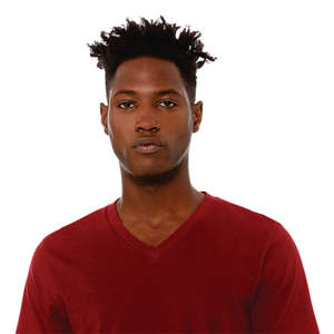 Camiseta de jersey con cuello en V unisex-Cardinal, 100% algodón Airlume, 4,2 oz - Product Image 4